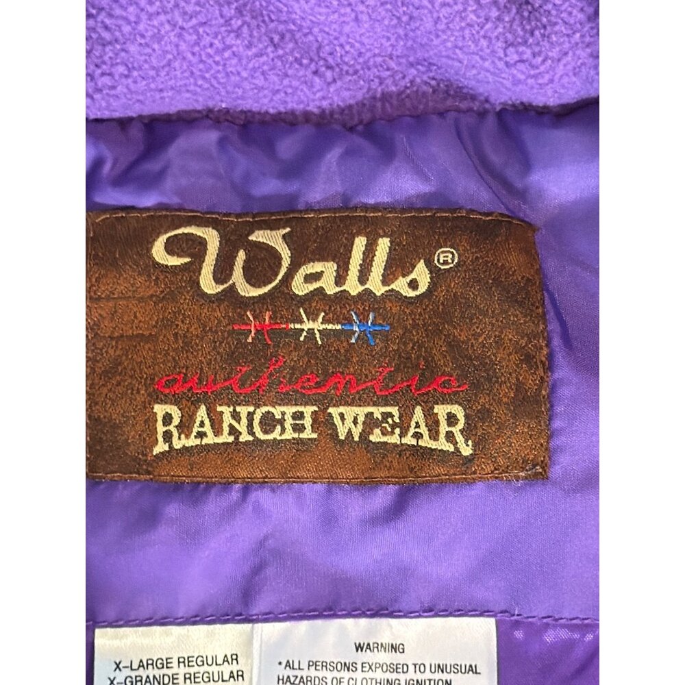 Walls Authentic Ranch Wear Purple Quilted Puffer Vest Women's XL - Picture 14 of 16